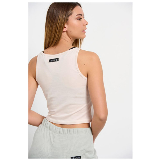 Bodytalk Γυναικεία αμάνικη μπλούζα Crop Top
